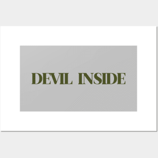 Devil Inside, green Posters and Art